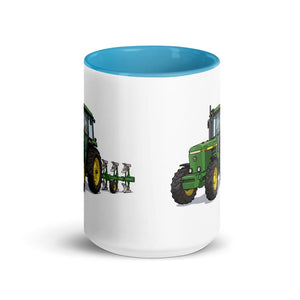 Furrow & Fields John Deere 4350 Illustration | 15 oz Mug with Color Inside Quality Farmers Merch