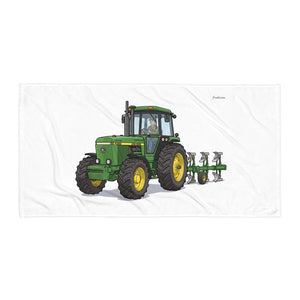 Furrow & Fields John Deere 4350 Illustration | Beach Towel Quality Farmers Merch