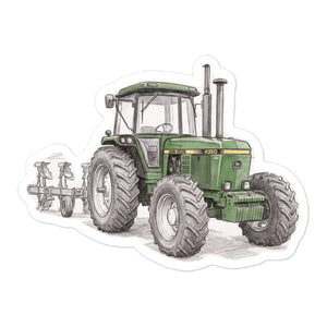 Furrow & Fields John Deere 4350 Pencil Sketch | Bubble-free stickers Quality Farmers Merch