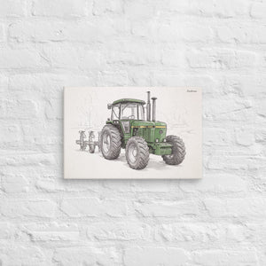 Furrow & Fields John Deere 4350 Pencil Sketch | Canvas Quality Farmers Merch