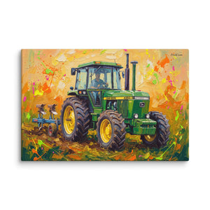 Furrow & Fields John Deere 4350 Splash Art | Canvas Quality Farmers Merch