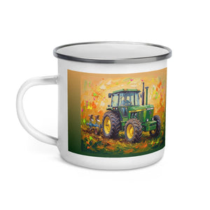 Furrow & Fields John Deere 4350 Splash Art | Enamel Mug Quality Farmers Merch