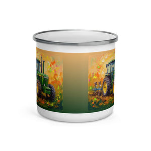 Furrow & Fields John Deere 4350 Splash Art | Enamel Mug Quality Farmers Merch