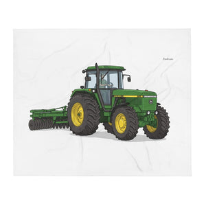 Furrow & Fields John Deere 4955 Illustration | Throw Blanket Quality Farmers Merch
