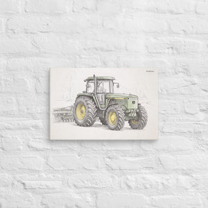 Furrow & Fields John Deere 4955 Pencil Sketch | Canvas Quality Farmers Merch
