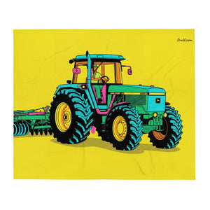 Furrow & Fields John Deere 4955 Pop Art | Throw Blanket Quality Farmers Merch