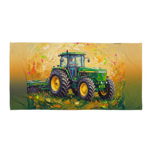 Furrow & Fields John Deere 4955 Splash Art | Beach Towel Quality Farmers Merch