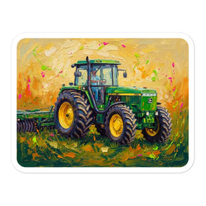 Furrow & Fields John Deere 4955 Splash Art | Bubble-free stickers Quality Farmers Merch