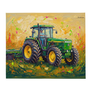 Furrow & Fields John Deere 4955 Splash Art | Throw Blanket Quality Farmers Merch