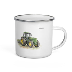 Furrow & Fields John Deere 4955 Watercolor | Enamel Mug Quality Farmers Merch