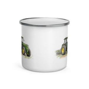 Furrow & Fields John Deere 4955 Watercolor | Enamel Mug Quality Farmers Merch