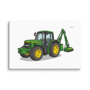 Furrow & Fields John Deere 6910 with Hedge Cutter | Canvas Quality Farmers Merch
