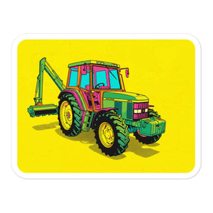 Furrow & Fields John Deere 6910 with Hedge Cutter Pop Art | Bubble-free stickers Quality Farmers Merch