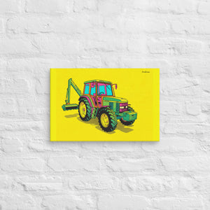 Furrow & Fields John Deere 6910 with Hedge Cutter Pop Art | Canvas Quality Farmers Merch