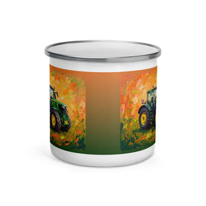 Furrow & Fields John Deere 6R 250 Splash Art | Enamel Mug Quality Farmers Merch