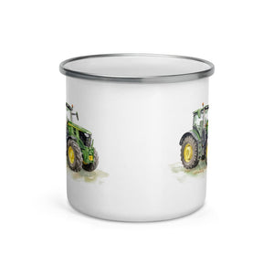 Furrow & Fields John Deere 6R 250 Watercolor | Enamel Mug Quality Farmers Merch