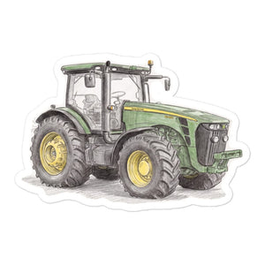 Furrow & Fields John Deere 8345R Pencil Sketch | Bubble-free stickers Quality Farmers Merch