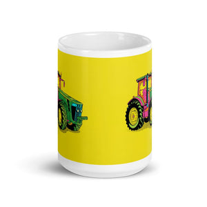 Furrow & Fields John Deere 8345R Pop Art | White Glossy Mug Quality Farmers Merch