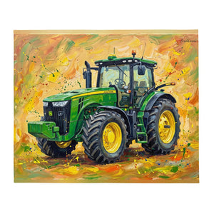 Furrow & Fields John Deere 8345R Splash Art | Throw Blanket Quality Farmers Merch