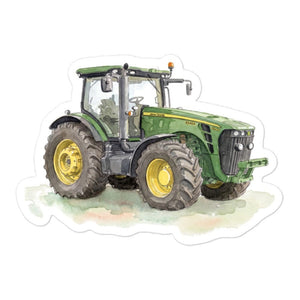Furrow & Fields John Deere 8345R Watercolor | Bubble-free stickers Quality Farmers Merch