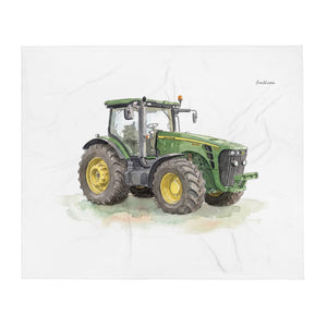 Furrow & Fields John Deere 8345R Watercolor | Throw Blanket Quality Farmers Merch