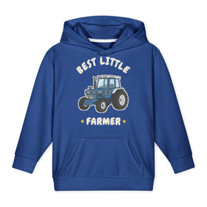 Furrow & Fields Kids All-Over Hoodie Best Little Farmer Ford 7810 | Kids All-Over Hoodie Quality Farmers Merch