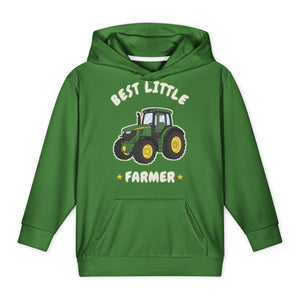 Furrow & Fields Kids All-Over Hoodie Best Little Farmer John Deere 6R 250 | Kids All-Over Hoodie Quality Farmers Merch