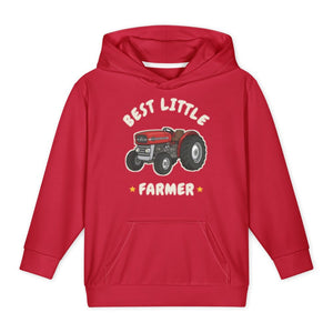 Furrow & Fields Kids All-Over Hoodie Best Little Farmer Massey Ferguson 135 | Kids All-Over Hoodie Quality Farmers Merch
