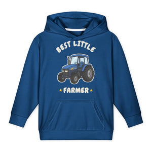 Furrow & Fields Kids All-Over Hoodie Best Little Farmer New Holland TM 155 | Kids All-Over Hoodie Quality Farmers Merch