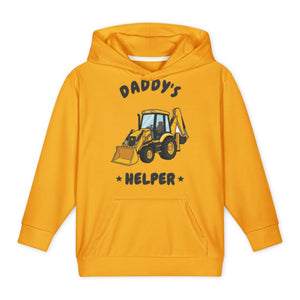 Furrow & Fields Kids All-Over Hoodie Daddy's Helper JCB 3CX | Kids All-Over Hoodie Quality Farmers Merch
