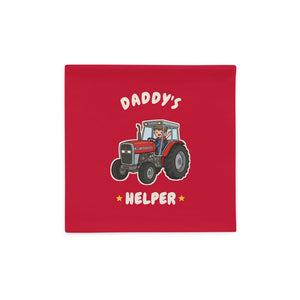 Furrow & Fields Kids Cushion Cover Daddy's Helper Massey Ferguson 390T | Kids Cushion Cover Quality Farmers Merch