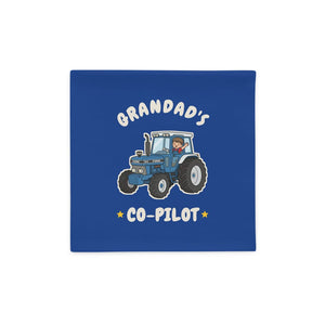 Furrow & Fields Kids Cushion Cover Grandad's Co-Pilot Ford 7810 | Kids Cushion Cover Quality Farmers Merch