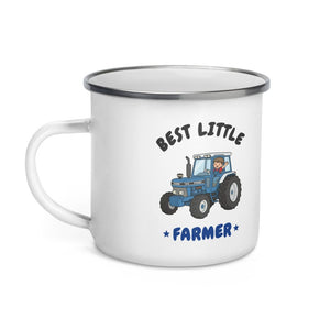 Furrow & Fields Kids Enamel Mug Best Little Farmer Ford 7810 | Kids Enamel Mug Quality Farmers Merch