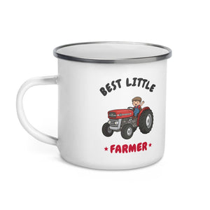 Furrow & Fields Kids Enamel Mug Best Little Farmer Massey Ferguson 135 | Kids Enamel Mug Quality Farmers Merch