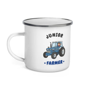 Furrow & Fields Kids Enamel Mug Junior Farmer Ford 7810 | Kids Enamel Mug Quality Farmers Merch