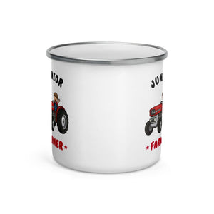 Furrow & Fields Kids Enamel Mug Junior Farmer Massey Ferguson 135 | Kids Enamel Mug Quality Farmers Merch