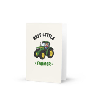 Furrow & Fields Kids Greeting Card Best Little Farmer John Deere 6R 250 | Kids Greeting Card Quality Farmers Merch