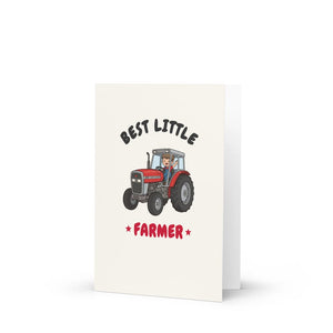 Furrow & Fields Kids Greeting Card Best Little Farmer Massey Ferguson 390T | Kids Greeting Card Quality Farmers Merch