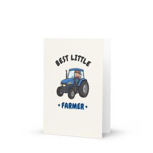 Furrow & Fields Kids Greeting Card Best Little Farmer New Holland TM 155 | Kids Greeting Card Quality Farmers Merch