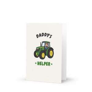Furrow & Fields Kids Greeting Card Daddy's Helper John Deere 6R 250 | Kids Greeting Card Quality Farmers Merch
