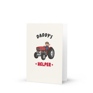 Furrow & Fields Kids Greeting Card Daddy's Helper Massey Ferguson 135 | Kids Greeting Card Quality Farmers Merch