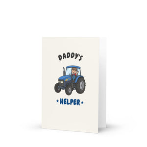 Furrow & Fields Kids Greeting Card Daddy's Helper New Holland TM 155 | Kids Greeting Card Quality Farmers Merch