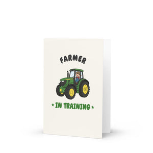 Furrow & Fields Kids Greeting Card Farmer in Training John Deere 6R 250 | Kids Greeting Card Quality Farmers Merch