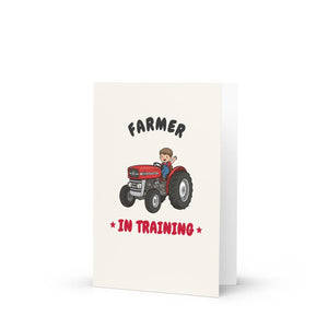 Furrow & Fields Kids Greeting Card Farmer in Training Massey Ferguson 135 | Kids Greeting Card Quality Farmers Merch