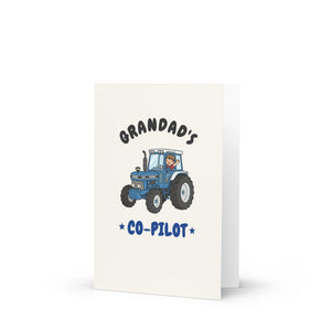 Furrow & Fields Kids Greeting Card Grandad's Co-Pilot Ford 7810 | Kids Greeting Card Quality Farmers Merch