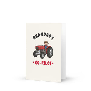 Furrow & Fields Kids Greeting Card Grandad's Co-Pilot Massey Ferguson 135 | Kids Greeting Card Quality Farmers Merch