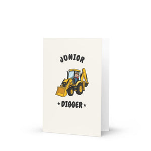 Furrow & Fields Kids Greeting Card Junior Digger JCB 3CX | Kids Greeting Card Quality Farmers Merch