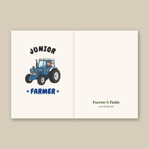 Furrow & Fields Kids Greeting Card Junior Farmer Ford 7810 | Kids Greeting Card Quality Farmers Merch