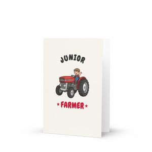 Furrow & Fields Kids Greeting Card Junior Farmer Massey Ferguson 135 | Kids Greeting Card Quality Farmers Merch