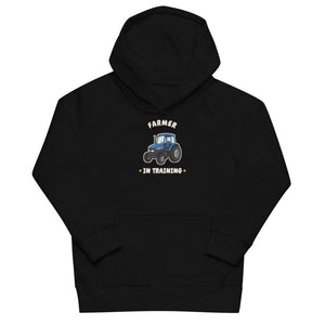 Furrow & Fields Kids Hoodie Black / 4Y Farmer in Training New Holland TM 155 | Kids Hoodie Quality Farmers Merch
